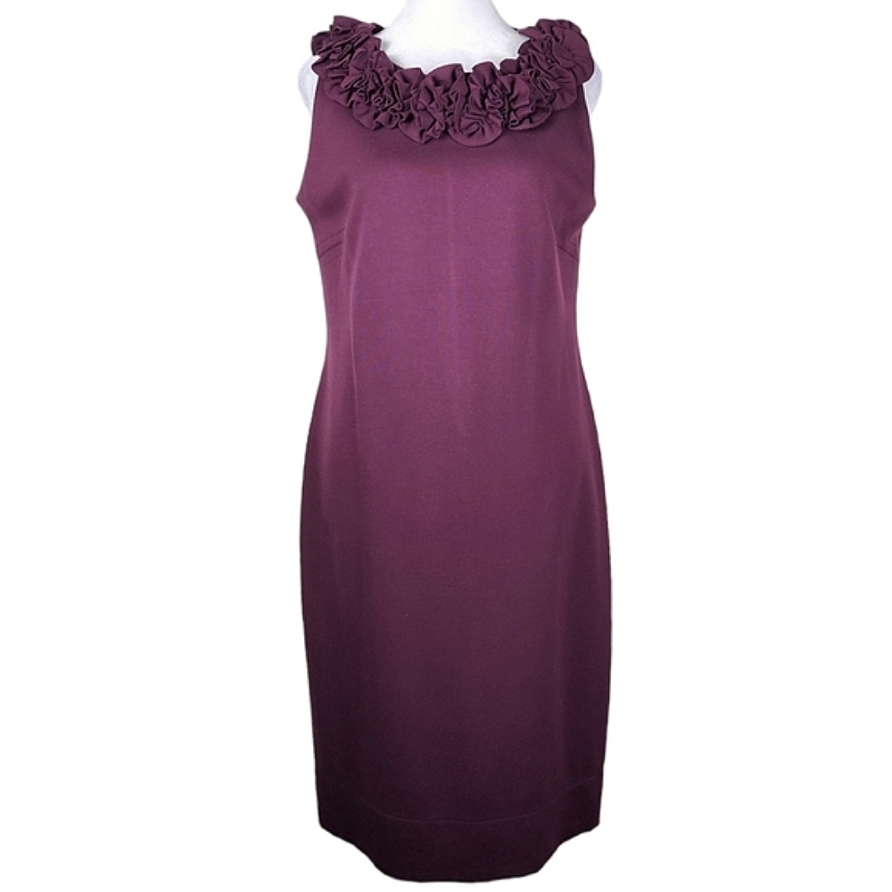 NWOT Just...Taylor Purple Flower Neck Sheath Dress
